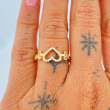 Anillo Corazon 2.6gr / T7 3/4 / Oro Amarillo 18K $
