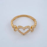Anillo Corazon 2.6gr / T7 3/4 / Oro Amarillo 18K $