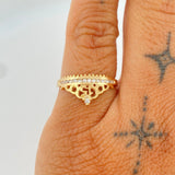 Anillo Corona Corazon 15s 2.1gr / T6 1/2 / Oro Amarillo 18K $