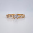 Anillo Solitario Tupido 2.45gr / T7 1/2 / Oro Amarillo 18K $