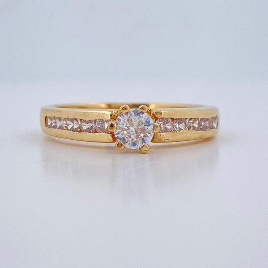 Anillo Doble Linea 3.3gr / T6 3/4 / Oro Amarillo 18K $