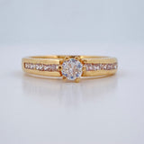 Anillo Doble Linea 3.3gr / T6 3/4 / Oro Amarillo 18K $