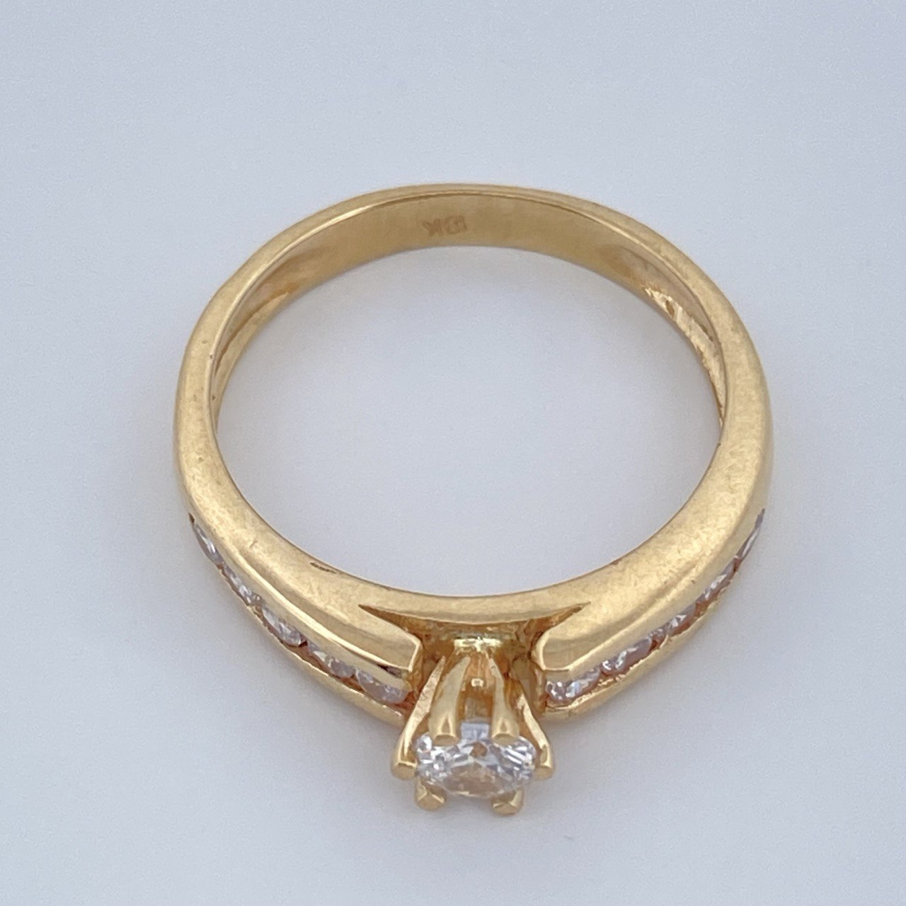 Anillo Doble Linea 3.3gr / T6 3/4 / Oro Amarillo 18K $