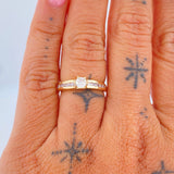 Anillo Doble Linea 3.3gr / T6 3/4 / Oro Amarillo 18K $