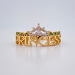 Anillo Princess 3.1gr / T6 1/2 / Dos Oros Amarillo Blanco 18K $