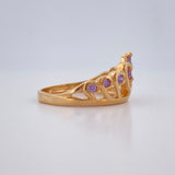 Anillo Corona Corazon 2.95gr / T6 1/2 / Oro Amarillo 18K $
