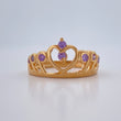 Anillo Corona Corazon 2.95gr / T6 1/2 / Oro Amarillo 18K $
