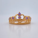 Anillo Corona Corazon 2.95gr / T6 1/2 / Oro Amarillo 18K $