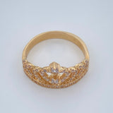 Anillo Corona Corazon 3.4gr / T6 3/4 / Oro Amarillo 18K $
