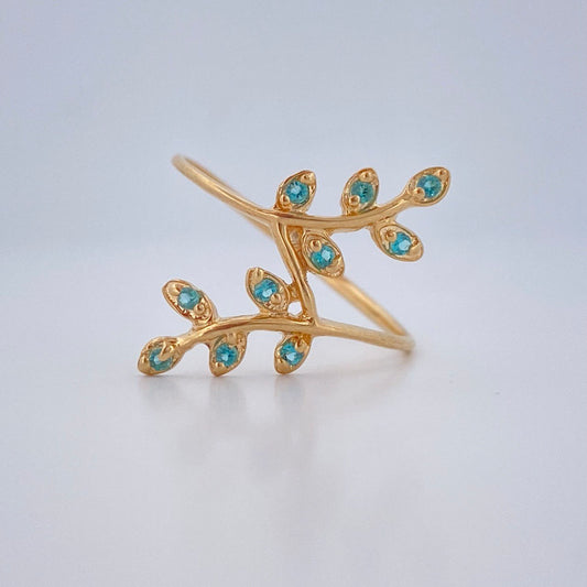 Anillo Lobelia 1.2gr / T6 1/2 / Oro Amarillo 18K $