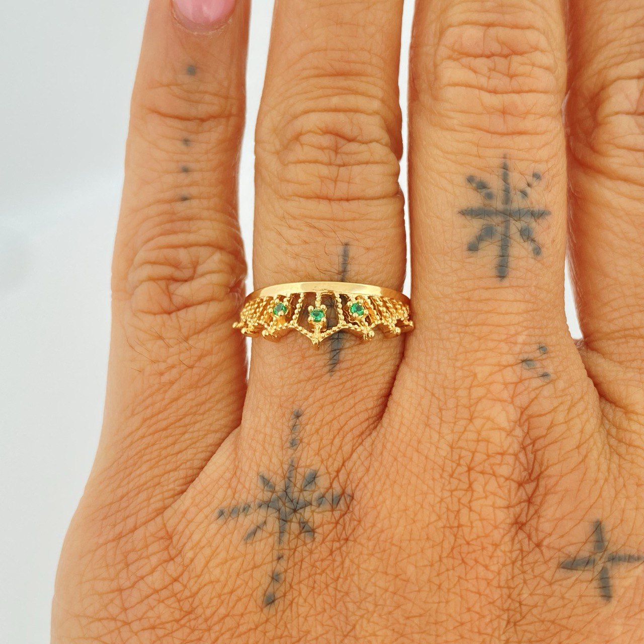 Anillo Tiara 2.15gr / T7 / Oro Amarillo 18K $