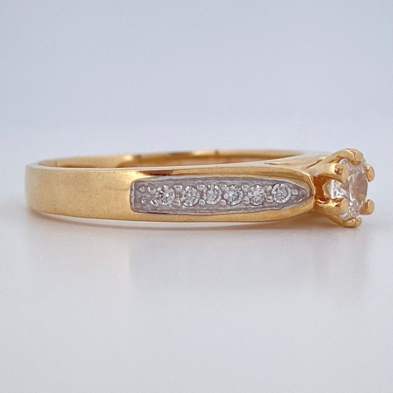 Anillo Doble Linea 3.35gr / T7 1/4 / Oro Amarillo 18K $