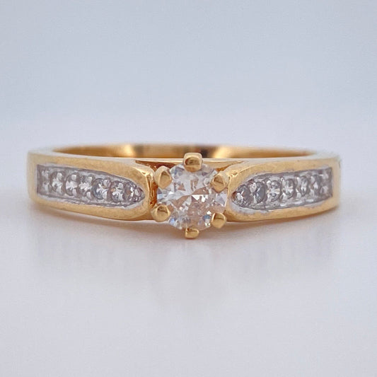 Anillo Doble Linea 3.35gr / T7 1/4 / Oro Amarillo 18K $
