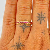 Anillo Churumbela Esferica 2.1gr / T7 / Oro Amarillo 18K $