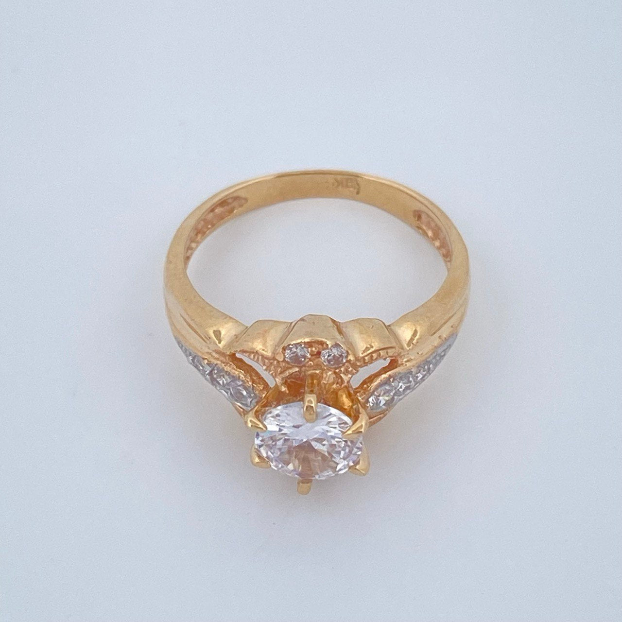 Anillo Eterna Promesa 3.3gr / T5 1/2 / Dos Oros Amarillo Blanco 18K $