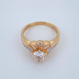 Anillo Eterna Promesa 3.3gr / T5 1/2 / Dos Oros Amarillo Blanco 18K $