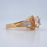 Anillo Eterna Promesa 3.3gr / T5 1/2 / Dos Oros Amarillo Blanco 18K $