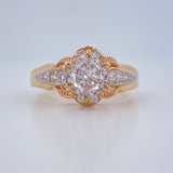 Anillo Eterna Promesa 3.3gr / T5 1/2 / Dos Oros Amarillo Blanco 18K $