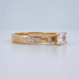 Anillo Solitario Trio 3.05gr / T7 1/4 / Oro Amarillo 18K $