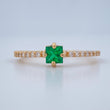 Anillo Solitario Cuadrado 1.85gr / T7 1/4 / Oro Amarillo 18K $