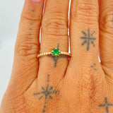 Anillo Solitario Cuadrado 1.85gr / T7 1/4 / Oro Amarillo 18K $