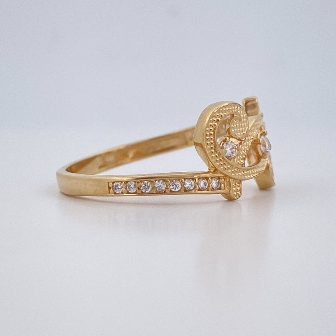 Anillo Nota Musical 2.3gr / T7 1/4 / Oro Amarillo 18K $