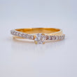 Anillo Solitario Cruzado 2.25gr / T6 / Dos Oros Amarillo Blanco 18K $