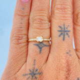 Anillo Cuatro Esquinas 1.9gr / T6 1/4 / Oro Amarillo 18K $