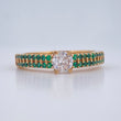 Anillo Verde encanto 3.15gr / T7 1/4 / Oro Amarillo 18K $