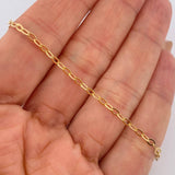 Tobillera Aro Seguido 2.05gr / 27.8cm / +3 Oro 18K $