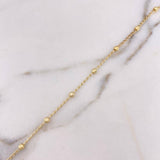 Tobillera Tipo Militar 2.25gr / 25cm / 2.6mm Oro Amarillo 18K #