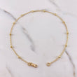 Tobillera Tipo Militar 2.2gr / 25cm / 2.8mm Bolas Diamantadas Oro Amarillo 18K $