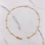 Tobillera Tipo Militar 2.25gr / 25cm / 2.6mm Oro Amarillo 18K #