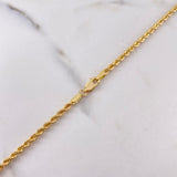 Cadena Lazo 7gr / 50cm / 3mm Oro Amarillo +3 18K #