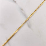 Tobillera Cubana 1.8gr / 23cm / 2.2mm Oro Amarillo +1 18K #