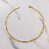 Tobillera Cubana 1.8gr / 23cm / 2.2mm Oro Amarillo +1 18K #