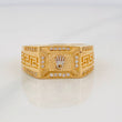 Anillo Corona Trival 7.25g / T9 1/2 Dos Oros Amarillo Blanco 18K