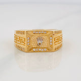 Anillo Corona Trival 7.25g / T9 1/2 Dos Oros Amarillo Blanco 18K
