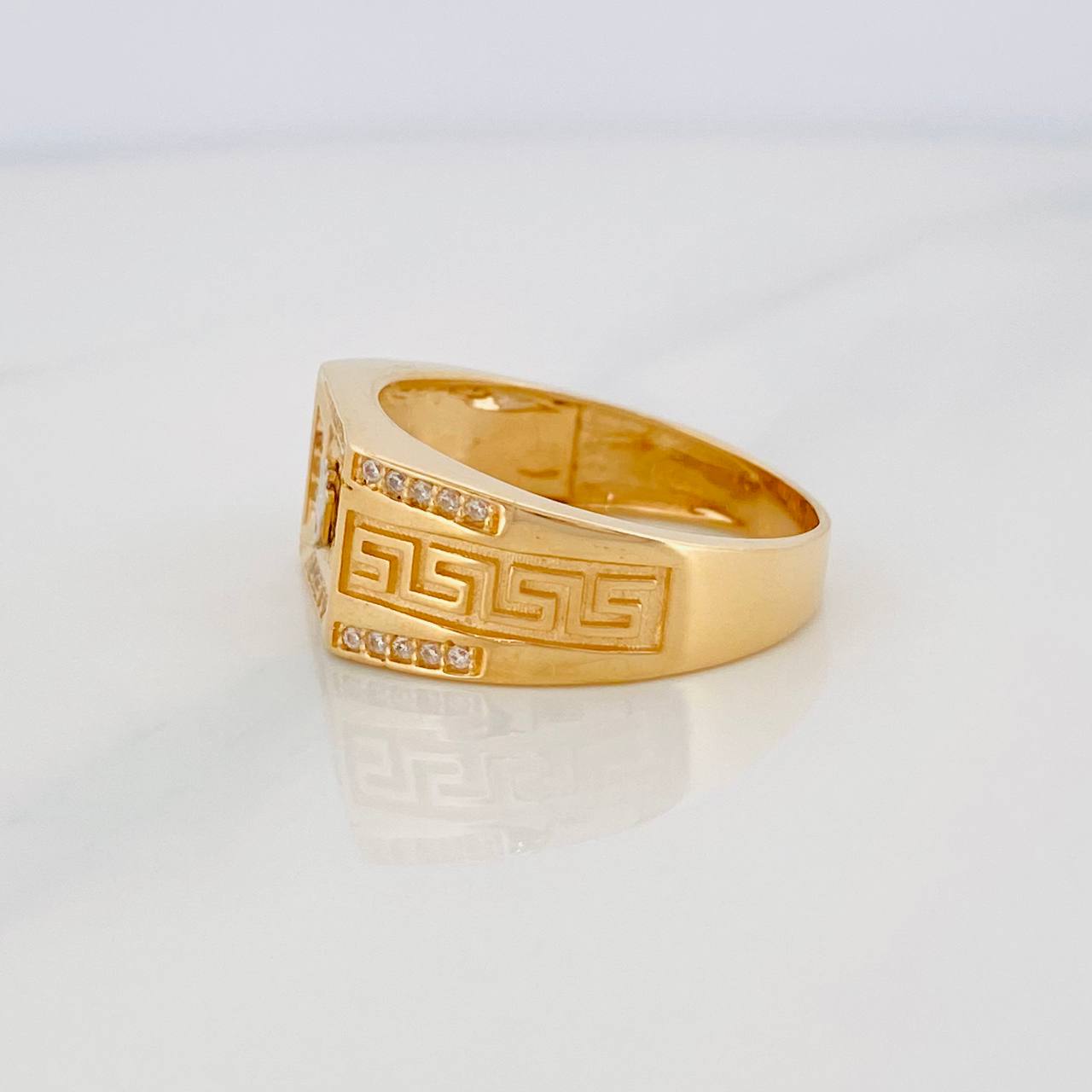 Anillo Corona Trival 7.25g / T9 1/2 Dos Oros Amarillo Blanco 18K