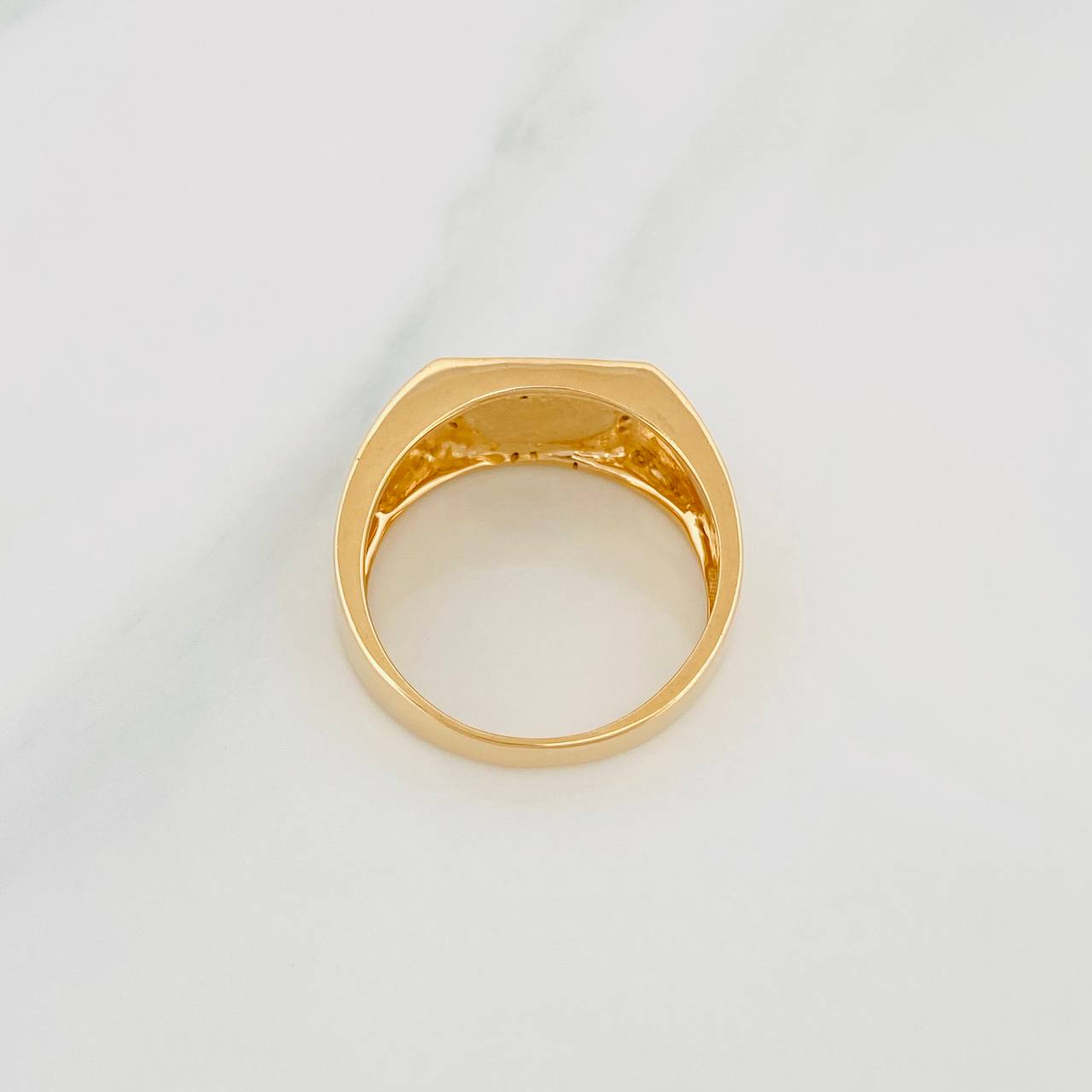 Anillo Corona Trival 7.25g / T9 1/2 Dos Oros Amarillo Blanco 18K