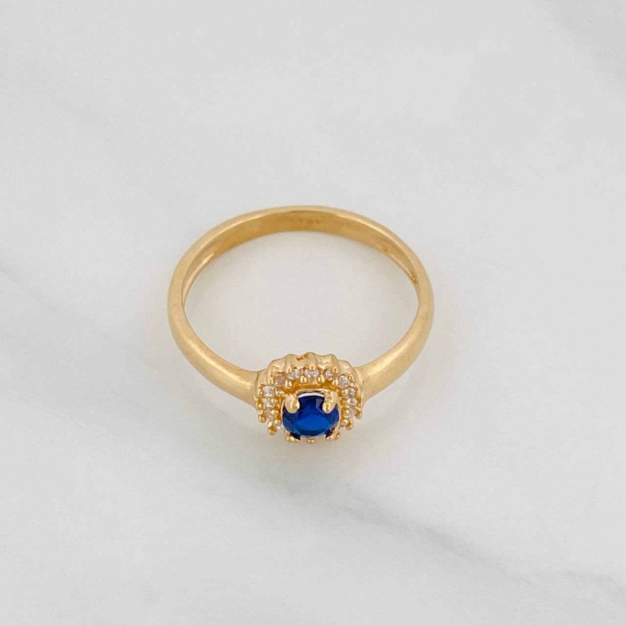 Anillo Halo Circulo 2.4g / T7 Oro Amarillo 18K