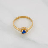 Anillo Halo Circulo 2.4g / T7 Oro Amarillo 18K