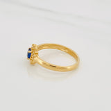 Anillo Halo Circulo 2.4g / T7 Oro Amarillo 18K