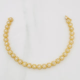 Pulso Halo Tennis 10.9g / 15.5cm / 5.08mm Oro Amarillo 18K
