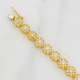 Pulso Halo Tennis 10.9g / 15.5cm / 5.08mm Oro Amarillo 18K