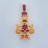 Dije Pato Bolsas De Dinero Articulado 5.9gr / 3.7cm / Tres Oros 18K $