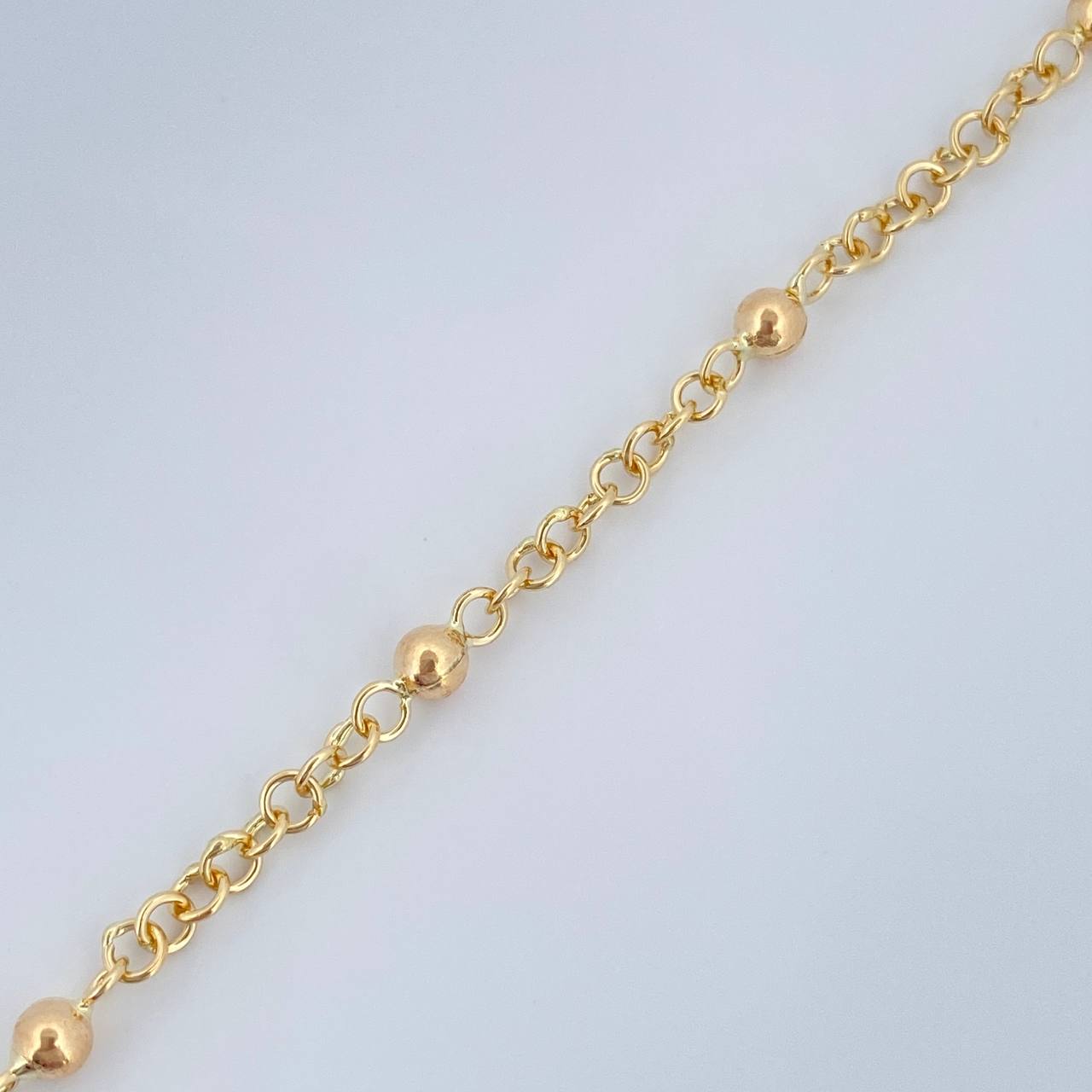 Tobillera Denario 4.05gr / 25.6cm / Oro Amarillo 18K $