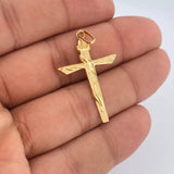Dije Cruz Cristo 1.5gr / 4.3cm / Oro Amarillo 18K &