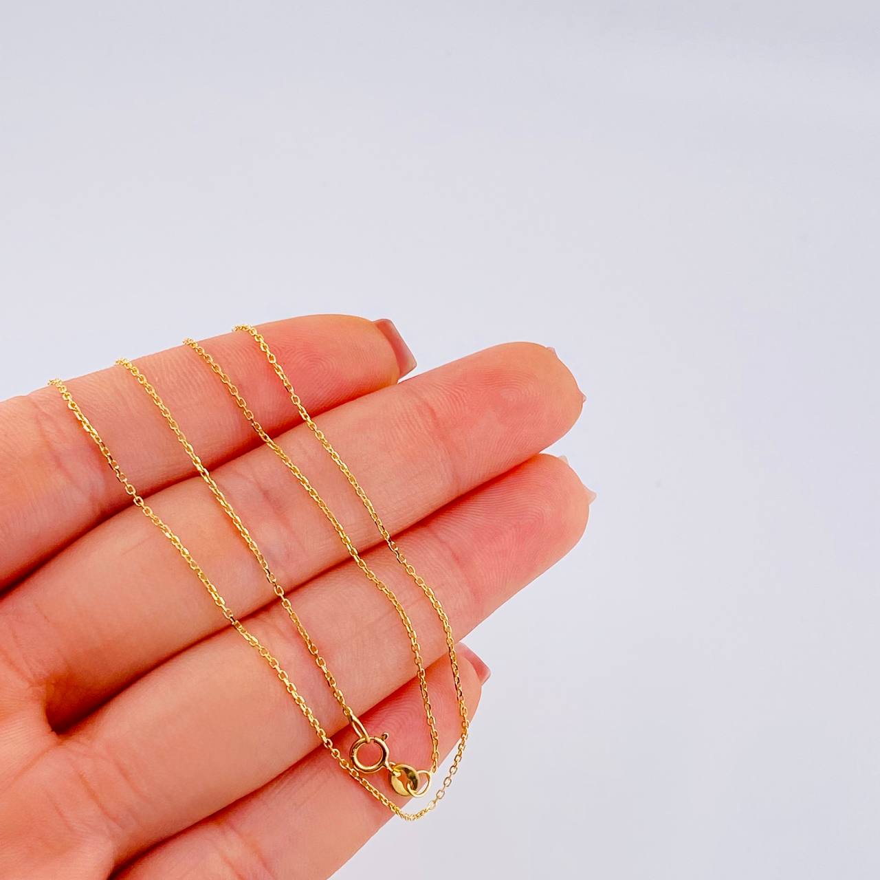 Cadena Aro Seguido 1.25 g / 49.6 cm / 0.9 mm Oro Amarillo 18K