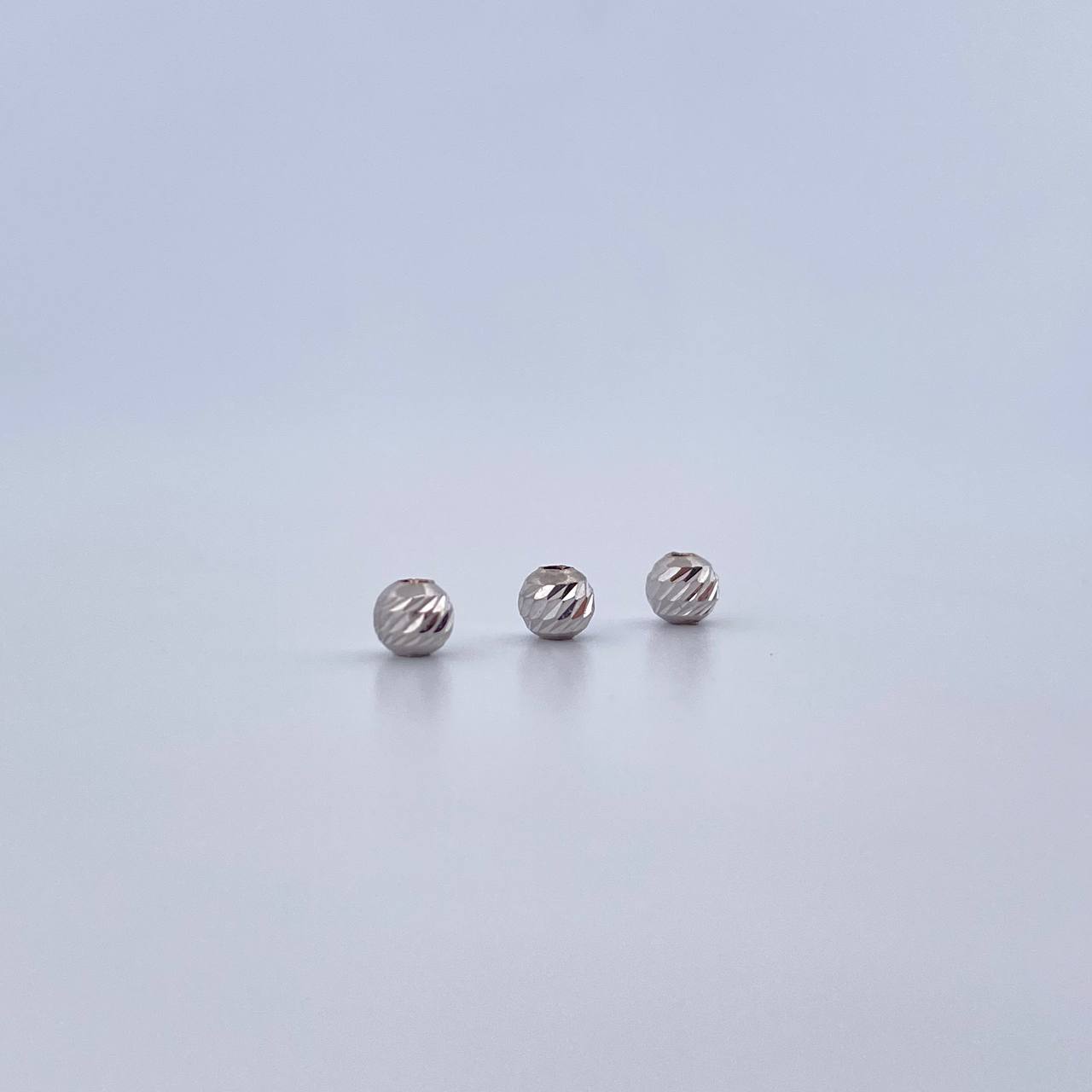 Bola Diamantada 0.08gr / 3mm Oro Blanco 18K &